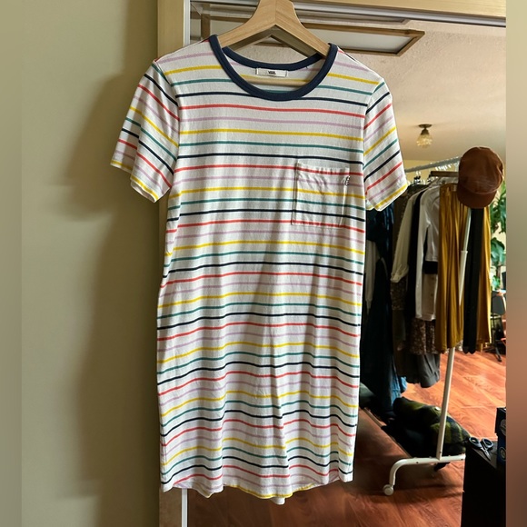 Vans Rainbow Stripe T-Shirt Dress - Picture 4 of 13